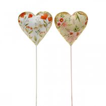 Gėlių kamštukas širdelė dekoratyvinis kamštukas širdelės gėlės 8×1,5×8cm 4vnt