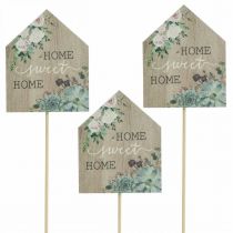 Gėlių kamšteliai medis Home Sweet Home apdaila 6,5x7,5cm 18vnt