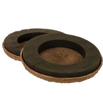 daiktų Gėlių putplasčio žiedas su pagrindu OASIS® Renewal® Floral Foam Biolit® 38 cm 2 vnt.