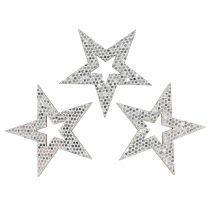 Dekoratyvinė žvaigždutė sidabrinė sklaidymui 4cm 48vnt