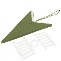 daiktų Kalėdinė žvaigždės formos dekoracija, popierinė džiuto žalia, 60 cm, langų dekoracija