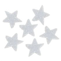 daiktų Star Glitter 1,5cm baltai pabarstyti 144vnt