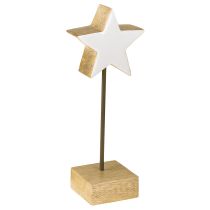daiktų Medinė žvaigždė, baltos, medinės žvaigždės, pastatomos, aukštis 23 cm, 2 vnt.