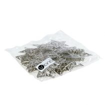 daiktų Žvaigždė iš metalo sidabro 6cm 20 vnt