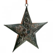 daiktų Kalėdinė kabykla Star Metal Star Black H19cm