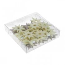 daiktų Dekoratyvinės žvaigždės rankdarbiams geltona, ruda putų guma 4cm 36 vnt