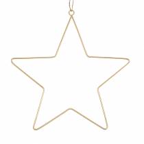 daiktų Dekoratyvinė žvaigždė auksinio metalo pakabinimui Ø35cm 4vnt
