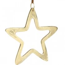 daiktų Kalėdinis pakabukas, žvaigždės puošmena Adventui, puošmena žvaigždė auksinė 14 × 14cm