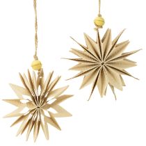 daiktų Popierinės žvaigždės, natūralios spalvos, Ø10 cm, 6 vnt.