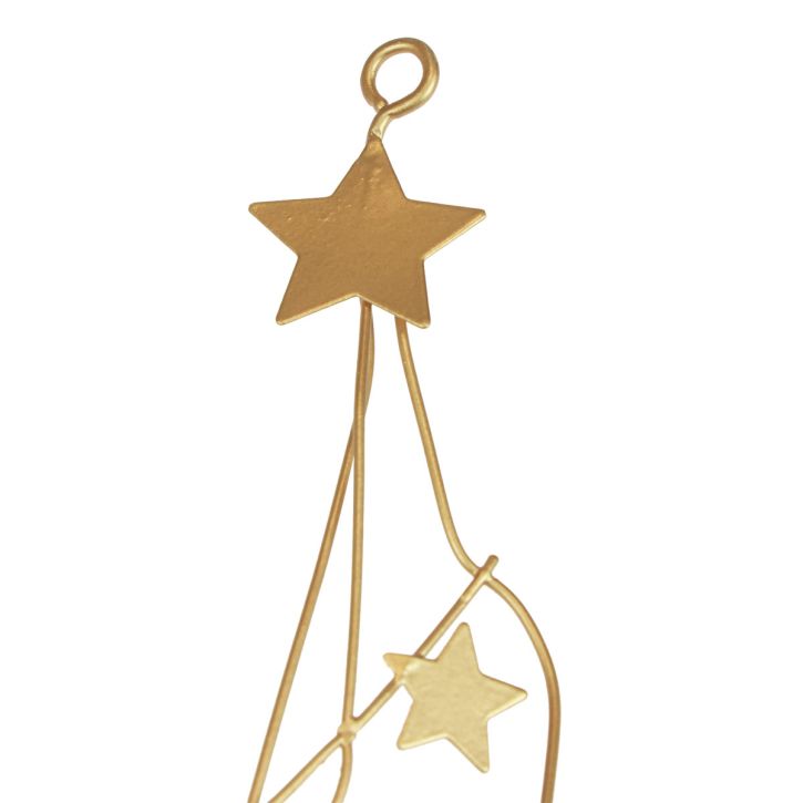 Žvaigždžių dekoravimo kabykla Kalėdų metalo aukso 85cm