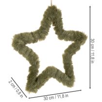 daiktų Pakabinama žvaigždė, dirbtinio kailio, durims ir langams, 30 cm, 3 vnt.