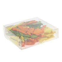 daiktų Papuošimas iš medžio su spalvingais motyvais 4-6cm 72 vnt