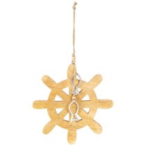 daiktų Vairo medžio apdaila Natūrali žuvis Sidabras Kabantis Ø21,5cm