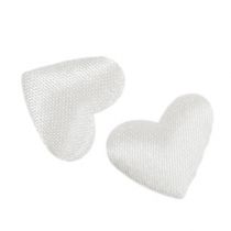 daiktų Širdelės baltos spalvos barstymui 1,3cm 500 vnt