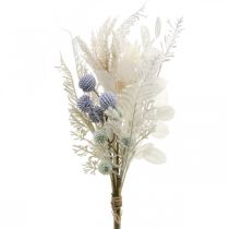 Sidabrinių erškėčių paparčio dirbtinių gėlių kremas 56cm kekė
