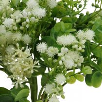Dekoratyvinė puokštė dirbtinių gėlių puokštė dirbtinių gėlių puokštė žaliai balta L36cm