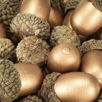 daiktų Sklaidos dekoracijos gilės rudens žiemos auksas 3cm 36 vnt