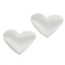 daiktų Dekoratyvinės širdelės baltos 14mm 800 vnt