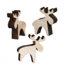 daiktų Taškinė apdaila medžio briedžio apdaila natūrali ruda 2x2,5cm 108 vnt