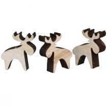 daiktų Taškinė apdaila medžio briedžio apdaila natūrali ruda 2x2,5cm 108 vnt