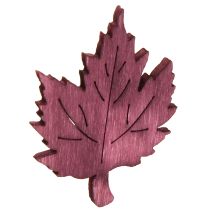 daiktų Taškinė apdaila mediena rudens lapai stalo dekoracija spalvota 3x4cm 72 vnt