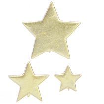 Išsklaidytos puošybos žvaigždės auksinės Ø3/5/7cm – 2 pasirinkimas – 44 vnt.