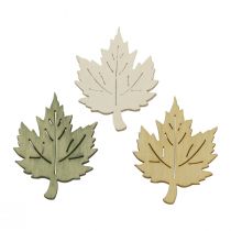 daiktų Taškinė dekoracija rudens lapai klevo dekoracija spalvota 3x4cm 72 vnt