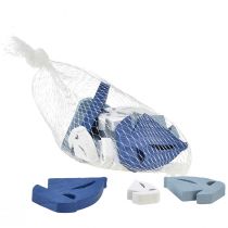 daiktų Taškinė apdaila medinė burlaivio apdaila mėlyna balta 2cm–6cm 24 vnt