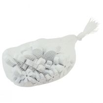 daiktų Taškinė apdaila medinė stalo puošmena baltos gėlės Ø2cm–6cm 20 vnt