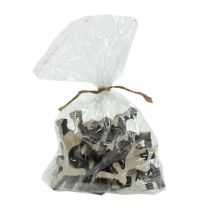 daiktų Taškinė dekoracija medinė briedė, stalo puošmena, Advento baltinimas 30 vnt