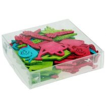 daiktų Išsklaidyta dekoracija medinės figūrėlės ąsotis sraigė morka 4cm - 6cm 72 vnt