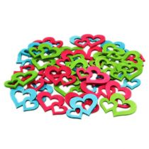 Išmėtytos medinės širdelės 3cm x 4cm 72vnt