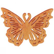 daiktų Taškinė dekoracija drugelis medinė stalo puošmena spyruoklė 4×3cm 72vnt