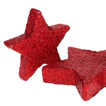daiktų Išsklaidytos dekoracijos žvaigždės raudonos, žėrutis 4-5cm 40p