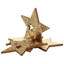 daiktų Papuošimas kalėdinėmis medžio žvaigždėmis gamtos aukso blizgučiai 5cm 72psl