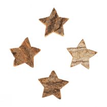 Papuošimas išbarstytas Kalėdų žvaigždutės medinės žvaigždės su žieve Ø5cm 12vnt