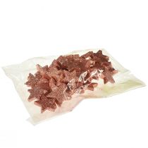 daiktų Papuošimas išbarstytas kalėdinės žvaigždės rožinės spalvos Ø4/5cm 40 vnt