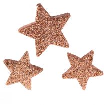daiktų Papuošimas išbarstytas kalėdinės žvaigždės rožinės spalvos Ø4/5cm 40 vnt