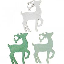 daiktų Taškinė dekoracija Kalėdų medžio elnio žalia 4×3cm 72 vnt