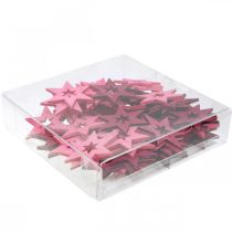 daiktų Medinės žvaigždės Dekoracija Išsklaidyta dekoracija Kalėdinė Violetinė H4cm 72 vnt