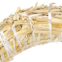 daiktų Šiaudinio vainiko ruošinys, šiaudinio vainiko pagrindas, šiaudinis žiedas 15/3 cm, 2 vnt.