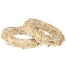 daiktų Šiaudinio vainiko ruošinys, šiaudinio vainiko pagrindas, šiaudinis žiedas 15/3 cm, 2 vnt.