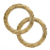 daiktų Šiaudinis vainikas šiaudų vainikas durų vainikams 25/4cm 2vnt
