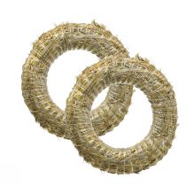 daiktų Šiaudų vainikas šiaudų vainikas ruošinys 35/8cm 2vnt