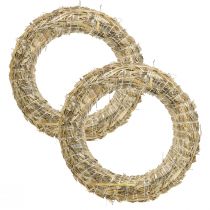 daiktų Šiaudų vainikas šiaudų vainikas ruošinys 35/6cm 2vnt