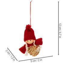 daiktų Šiaudinių papuošalų rinkinys Kalėdų eglutės dekoracijos figūrėlės ir žvaigždės 6 cm 30 vnt.