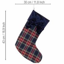 daiktų Languoti Kalėdų Senelio batai su kaspinu pakabinimui, 43 cm, 2 vnt.