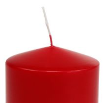 daiktų Stulpinė žvakė 100/100 raudona 4 vnt