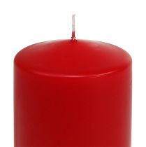 Stulpinė žvakė 100/80 raudona 6vnt