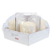 daiktų Stulpinė žvakė 130/100 kreminė 4 vnt